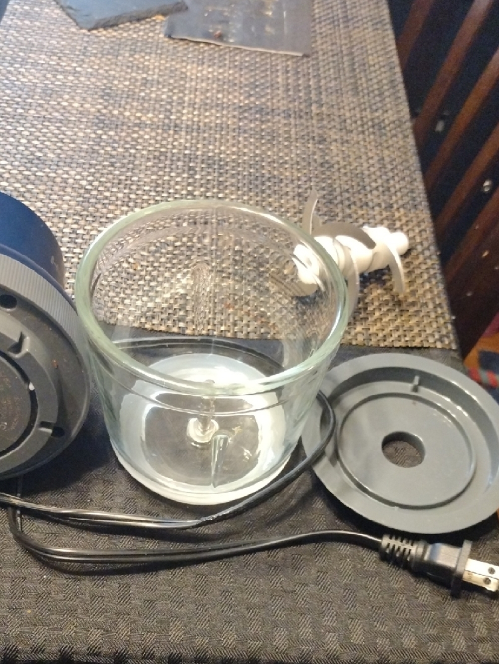 Electric Food Chopper/Baby Food Processor - Navy and Clear - Picture 5 of 6